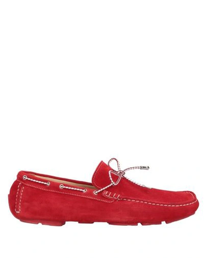 Gold Brothers Loafers In Red