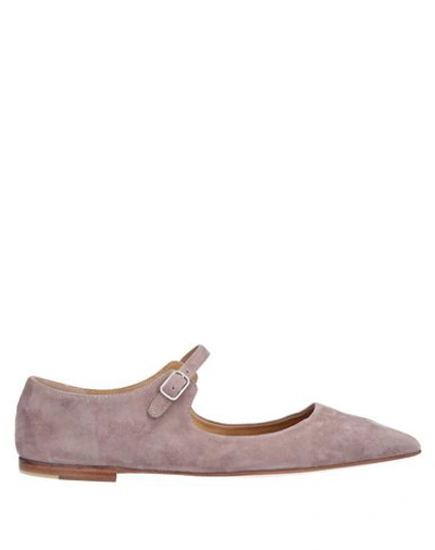 Pomme D'or Ballet Flats In Dove Grey