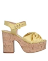 Ottod'ame Sandals In Light Yellow