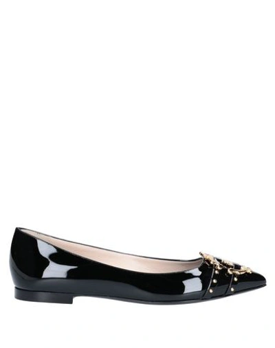 Roberto Cavalli Ballet Flats In Black