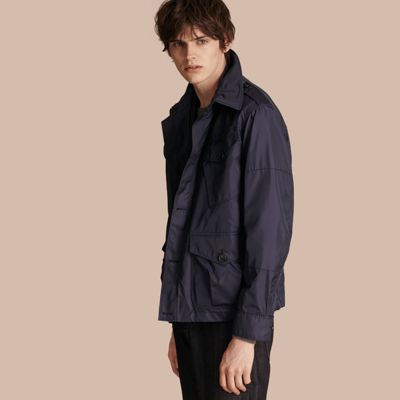 Burberry Technical Silk Jacket With Detachable Hooded Warmer In ...