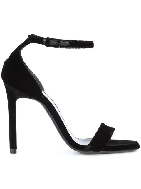 Saint Laurent 110mm Jane Smooth Leather Sandals In Black | ModeSens