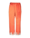 Semicouture Casual Pants In Orange
