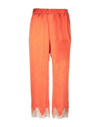 Semicouture Casual Pants In Orange