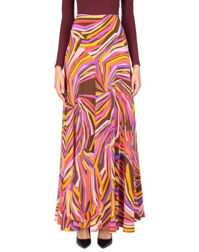 Emilio Pucci Maxi Skirts In Orange