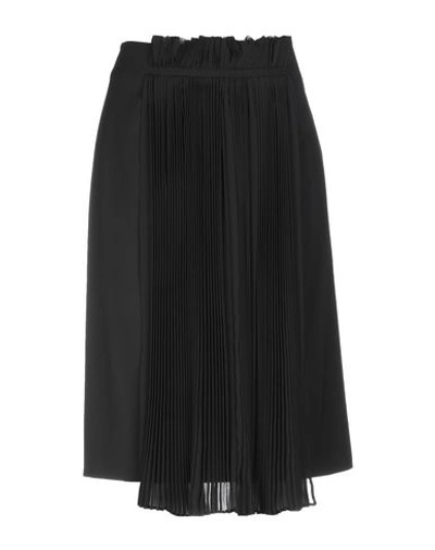 Maison Margiela Wool And Crepã¨ Skirt In Black