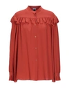 M Missoni Solid Color Shirts & Blouses In Rust