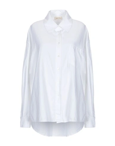 American Vintage Solid Color Shirts & Blouses In White