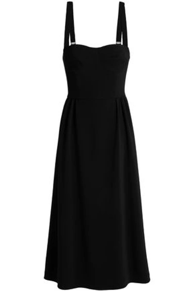 Adam Lippes Woven Midi Dress In Black