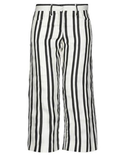 Max Mara Cropped Pants & Culottes In White