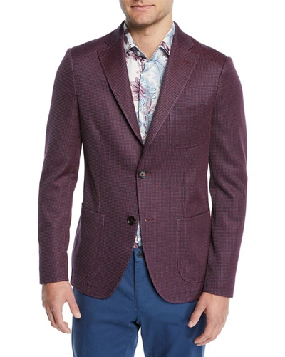 Etro Men's Knit Sport Coat In Purple