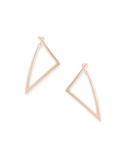 Alberto Milani 18k Rose Gold Electroform Triangle Earrings