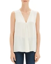 Theory Sleeveless A-line Top In Sea Glass