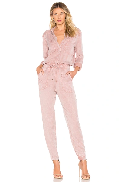 Yfb Clothing Everest Jumpsuit In Rose Water Acid Wash