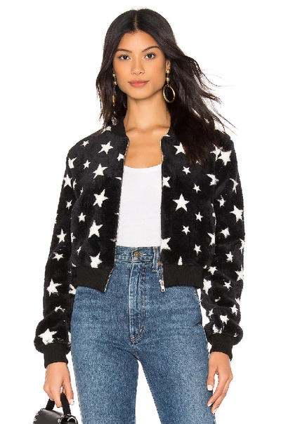 By The Way. Karolina Star Jacket In Black & White