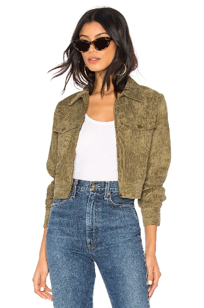 By The Way. Hannah Corduroy Jacket In Olive Green