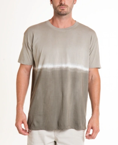 Original Paperbacks South Sea Double Dip Tie Dye Crewneck Tee In Light Olive/ Dark Olive