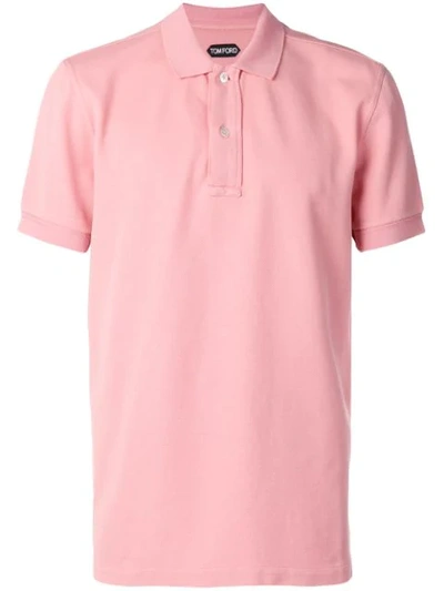 Tom Ford Men's Pique Knit Polo Shirt, Pink