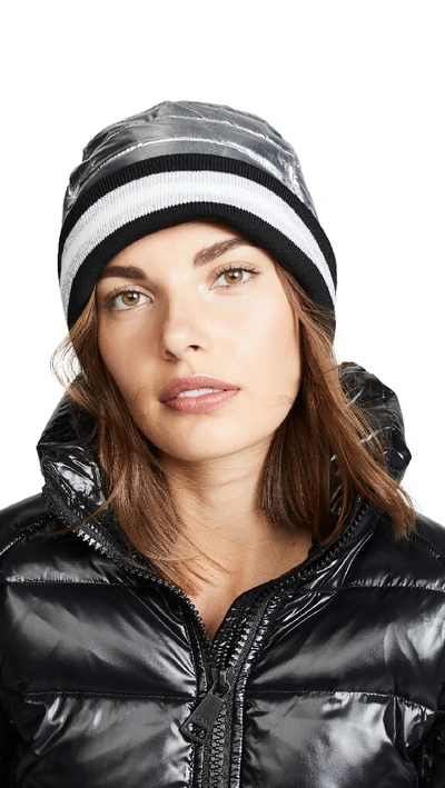 Think Royln Downtown Crown Ribbed Beanie Hat In Queens Silver