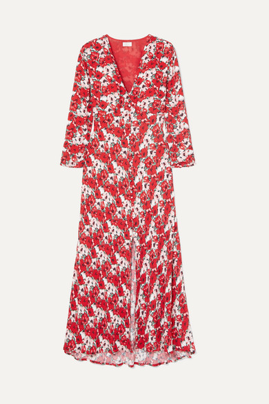 rixo red floral dress