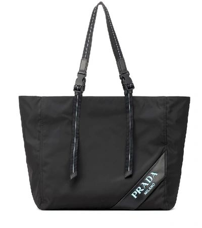 Prada Nylon Tote In Black