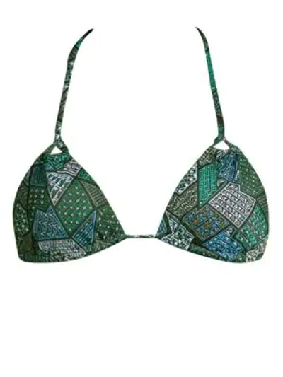 Thorsun Alex Tile String Bikini Set In Green