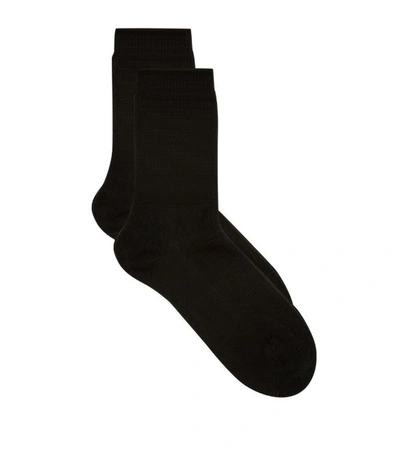 Falke Cashmere-blend No.1 Ankle Socks In Black