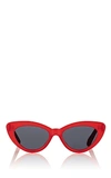 Illesteva Women's Pamela Cat Eye Sunglasses, 53mm In Red/gray