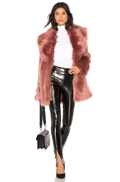 Unreal Fur Premium Rose Faux Fur Jacket In Evening Rose