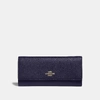 Coach Soft Trifold Wallet In Cadet/gold