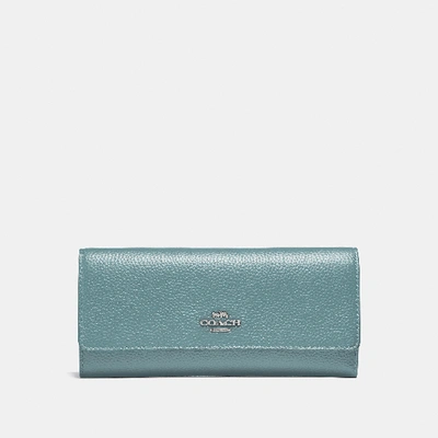 Coach Soft Trifold Wallet In Sage/silver ModeSens