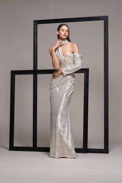 Isabel Sanchis Asymmetrical Evening Gown