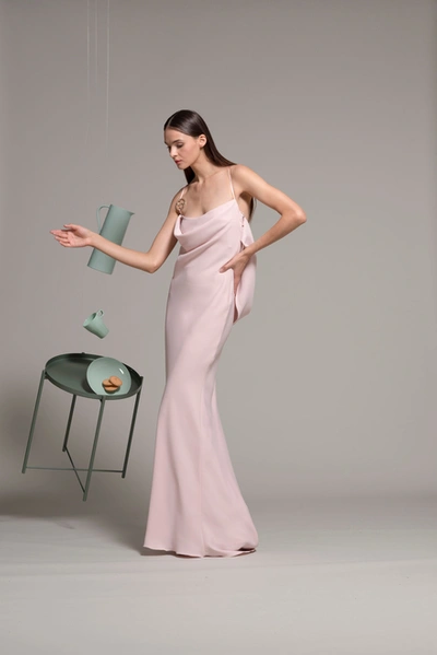 Isabel Sanchis Sleeveless Pink Evening Gown