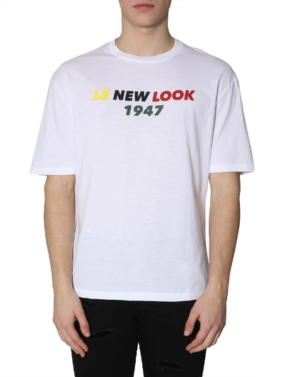 Dior New Look 1947 Print T-shirt In Bianco