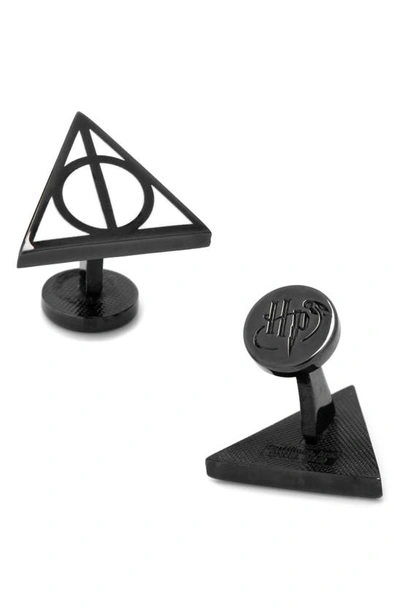 Cufflinks, Inc Harry Potter Deathly Hallows Cuff Links In Black