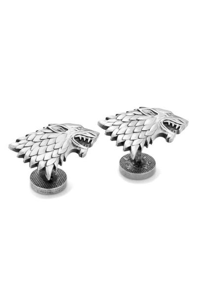 Cufflinks, Inc Stark Dire Wolf Cuff Links In Silver