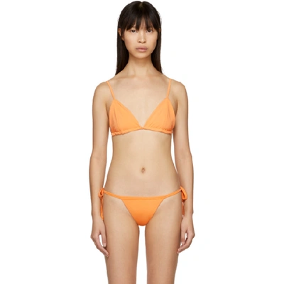 Myraswim Orange Jhane Bikini Top In Citrus