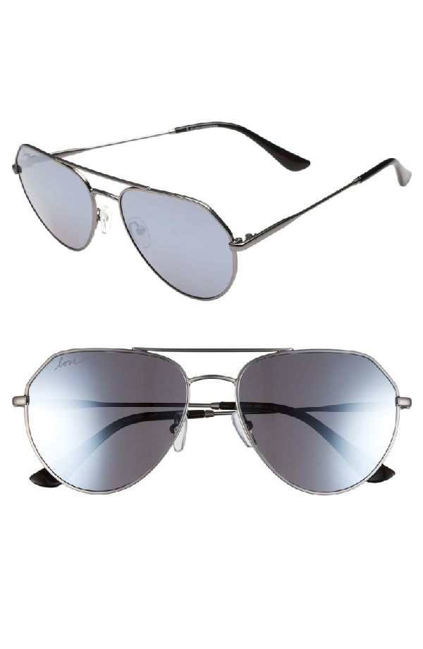 Ed Ellen Degeneres 57mm Aviator Sunglasses - Gun Metal | ModeSens