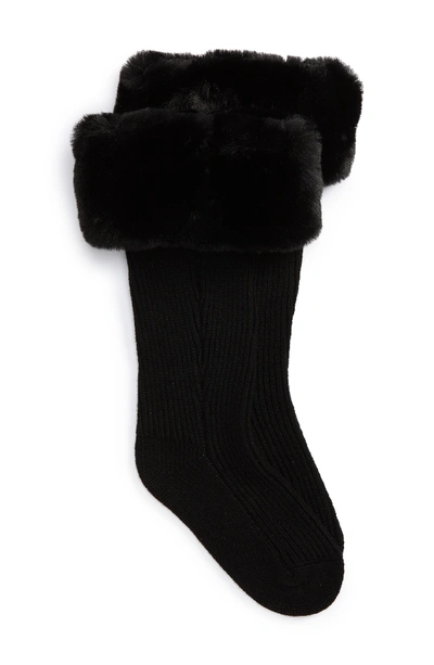 Ugg Pure(tm) Tall Rain Boot Sock In Black Wool