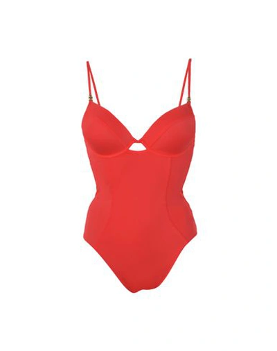 Heidi Klum Swim One-piece Swimsuits In Red