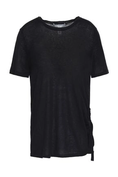 Autumn Cashmere Woman Ruched Cotton T-shirt Black
