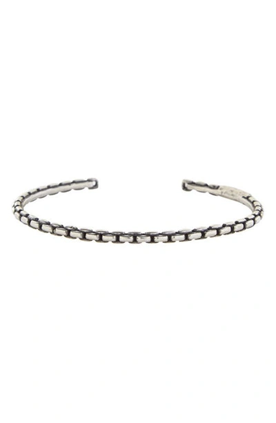 Degs & Sal Box Chain Cuff Bracelet In Silver