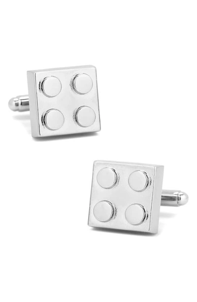 Cufflinks, Inc Building Block Cuff Links In Metallic Silver