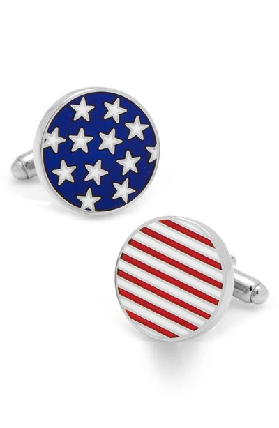 Cufflinks, Inc . Stars & Stripes Cuff Links In Silver