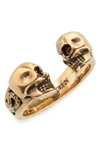 Alexander Mcqueen Skull Ring In Gold