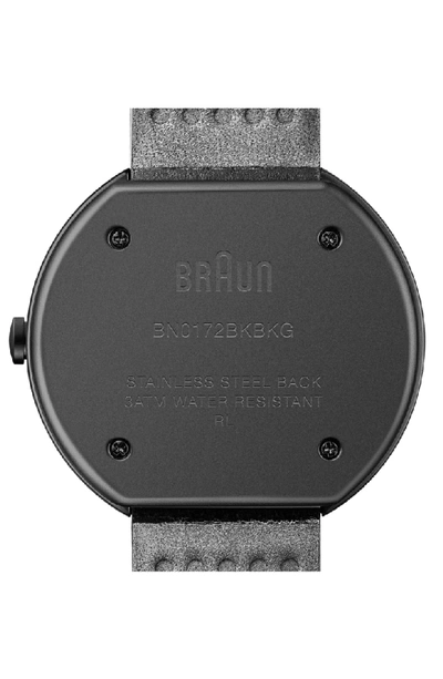 Braun Classic Leather Strap Watch, 42mm In Black