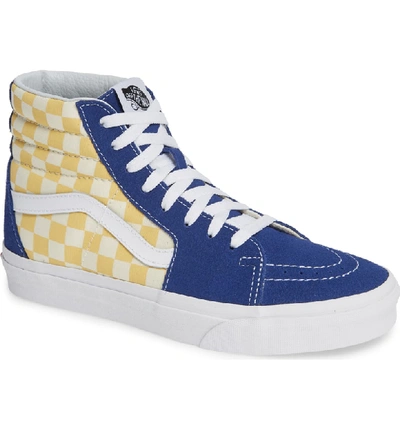 Vans 'sk8-hi' Sneaker In Blue/ Yellow Canvas