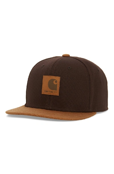 Carhartt Color Block Cap - Brown In Tobacco / Hamilton Brown