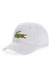 Lacoste 'big Croc' Logo Embroidered Cap - Red In Sierra Red