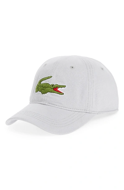 Lacoste 'big Croc' Logo Embroidered Cap - Red In Sierra Red